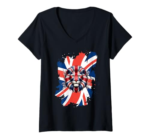 Damen St George Großbritannien Großbritannien T-Shirt mit V-Ausschnitt Damen St George Großbritannien Großbritannien T-Shirt mit V-Ausschnitt von St George Store