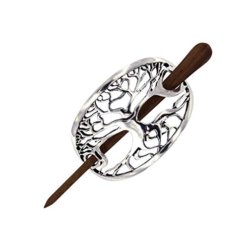 Lebensbaum-Haarspange mit Holzstift von St Justin