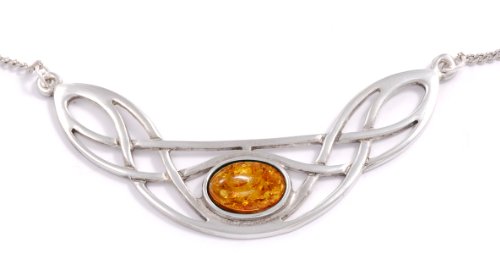 St Justin, Zinn keltisch Halskette Schleife - 43,18 cm - Bernsteinfarben von St Justin