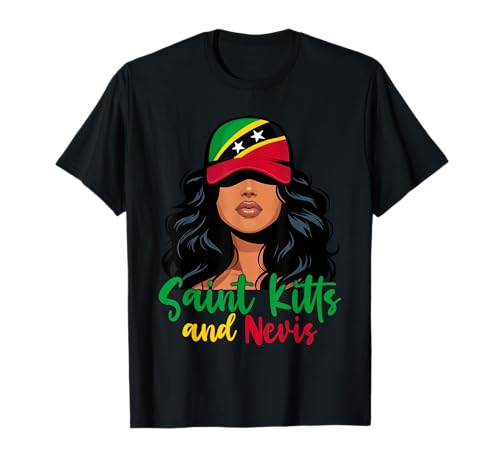 Kittitian Girl St Kitts Flagge Stolze Kittitian Nevisian Women T-Shirt Kittitian Girl St Kitts Flagge Stolze Kittitian Nevisian Women T-Shirt von St Kitts and Nevis for Girls and Women Kittitian
