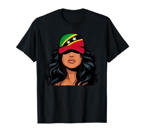 Kittitian Girl St Kitts Flagge Stolze Kittitian Nevisian Women T-Shirt Kittitian Girl St Kitts Flagge Stolze Kittitian Nevisian Women T-Shirt von St Kitts and Nevis for Girls and Women Kittitian