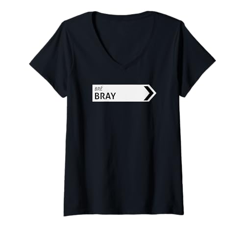 Damen Irish Bray Straßenschild T-Shirt mit V-Ausschnitt Damen Irish Bray Straßenschild T-Shirt mit V-Ausschnitt von St Paddy Not Patty