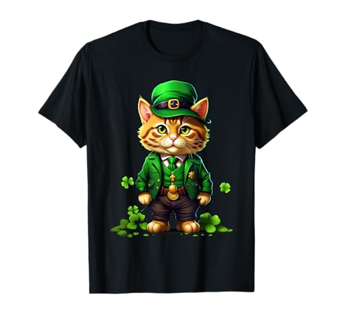 St. Patricks Day Katze Männer Frauen Jungen Mädchen Kleeblatt Irische Katzen T-Shirt St. Patricks Day Katze Männer Frauen Jungen Mädchen Kleeblatt Irische Katzen T-Shirt von St Patricks Day Cats St Paddys Day Leprechaun AJL