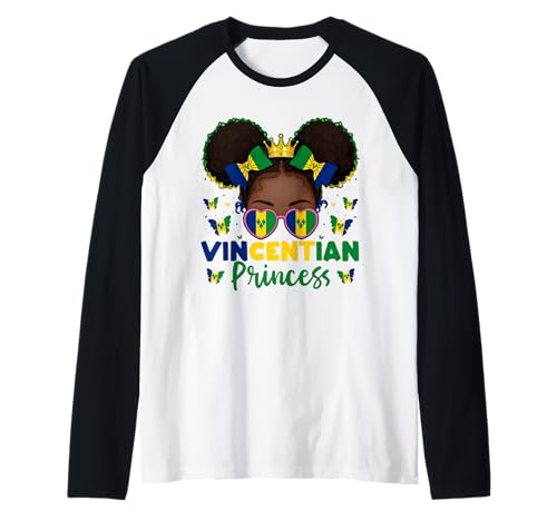 Vincentian Princess St. Vincent und die Grenadinen Flagge Frauen Raglan von St Vincent and the Grenadines for Girls Women