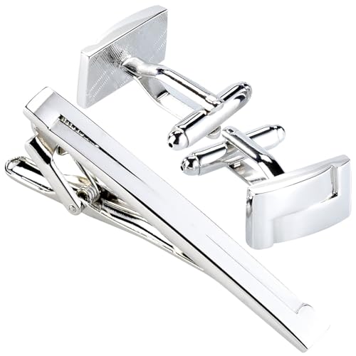 St. Leonhard Geschenk Herren: Manschettenknöpfe & Krawattennadel im Set (Herren-Schmuck, Manschette mit Krawattennadel, Krawatte) von St. Leonhard