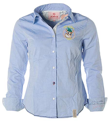 St. Moritz Damen Langarm Bluse Shirt Freizeitbluse Happy to be in Damen Loves von St. Moritz