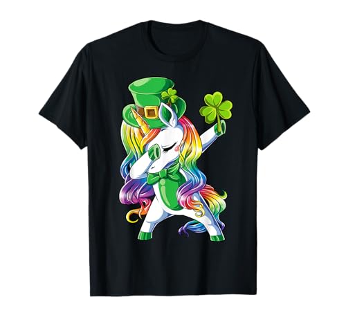 Dabbing Unicorn St Patricks Day Girls Leprechaun Lepricorn T-Shirt von St. Patrick's Day Lucky Co