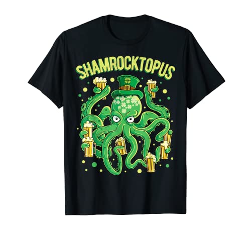 Octopus St Patricks Day Shamrocktopus Men Beer Leprechaun T-Shirt von St. Patrick's Day Lucky Co