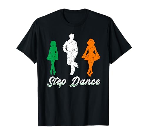 Irish Step Dance Girl Vintage Irland Stepptänzerin Stepptanz T-Shirt von St. Patrick's Day Stepptanz Geschenke Für Frauen