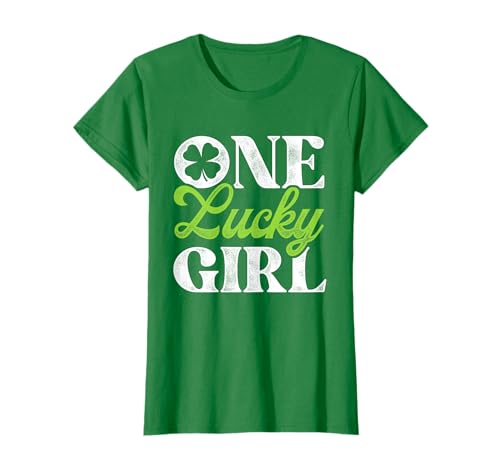 One Lucky Girl St. Patricks Day Kleeblatt Irland Irish Green T-Shirt von St. Patricks Day Gift Idea Ireland Irish Leprechau