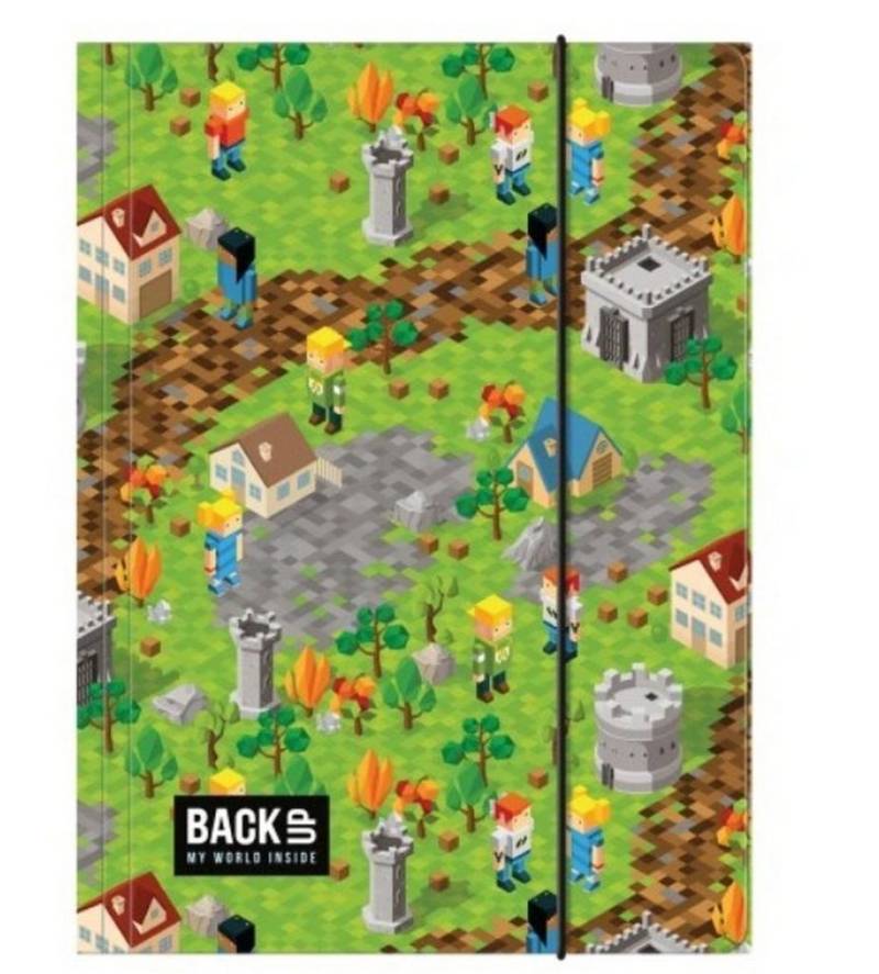 St.Right Aktenmappe Minecraft Mappe A4 mit Gummiband, hochwertig von St.Right