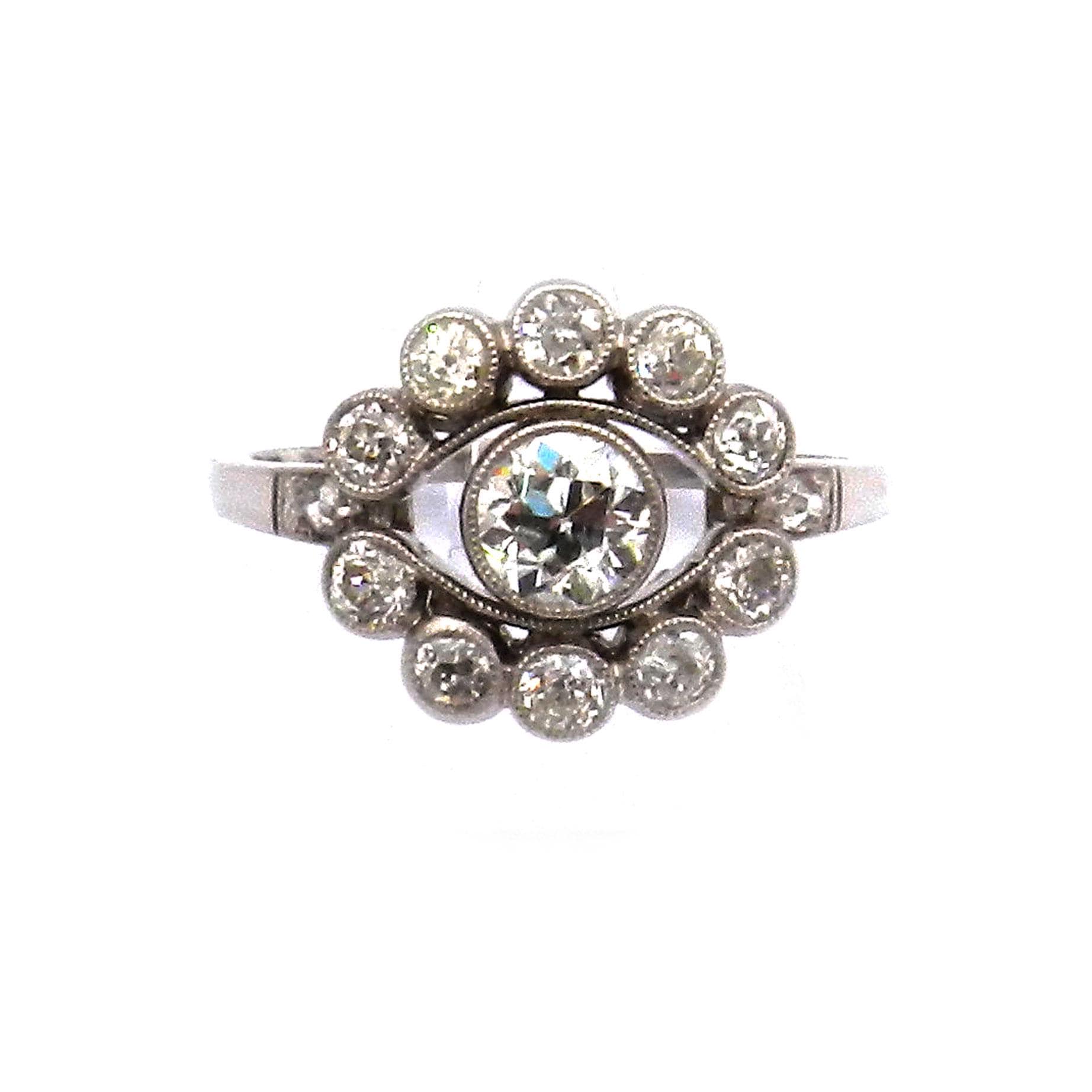 Jugendstil 1.04 Ct Diamant Ring in Platin, Um 1910 Jugendstil 1.04 Ct Diamant Ring in Platin, Um 1910 von StBVintageKollektion