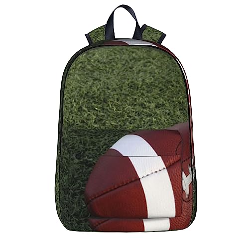 American Football Rucksack für Männer und Frauen, klassischer, wasserabweisender, leichter Reise-Schulrucksack, lässiger Tagesrucksack, American Football, Einheitsgröße von StOlmx