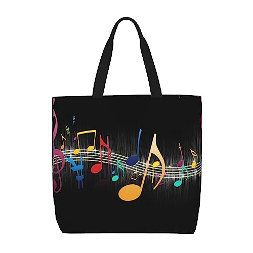 Bunte Musik Casual Taschen Crossbody Tasche Geldbörse Für Frauen Reise Schulter Taschen Handtaschen Eco Tasche, Bunte Musiknoten, Einheitsgröße von StOlmx