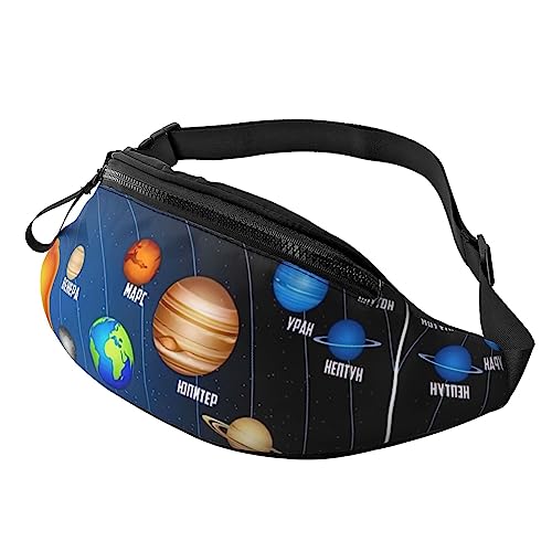 Space Galaxy Bauchtasche für Männer und Frauen, verstellbare Gürteltasche, lässige Hüfttasche für Reisen, Party, Festival, Schwarz , Einheitsgröße von StOlmx