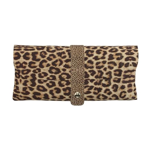 StOlmx Leder-Brillenetui mit Leopardenmuster, praktisch für den täglichen Gebrauch, schützt Ihre Gläser mit Komfort, weiß, One size von StOlmx