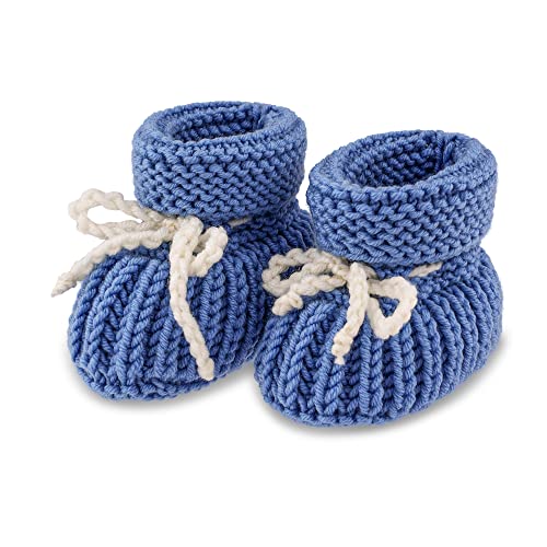 StaRomaxShop Handgemachte Baby Wollsocken, weiche Babyschuhe, Babychucks, warme Stricksocken für Neugeborene und Kleinkinder 0-24 Monate (0-24 Monate, Blau) von StaRomaxShop