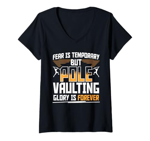 Damen Stabhochsprung Pole Vaulting Glory is Forever T-Shirt mit V-Ausschnitt Damen Stabhochsprung Pole Vaulting Glory is Forever T-Shirt mit V-Ausschnitt von Stabhochsprung Stabspringer Stabhochspringer