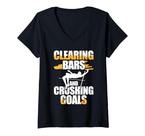 Damen Stabhochsprung Stabspringer Clearing Bars Crushing Goals T-Shirt mit V-Ausschnitt Damen Stabhochsprung Stabspringer Clearing Bars Crushing Goals T-Shirt mit V-Ausschnitt von Stabhochsprung Stabspringer Stabhochspringer