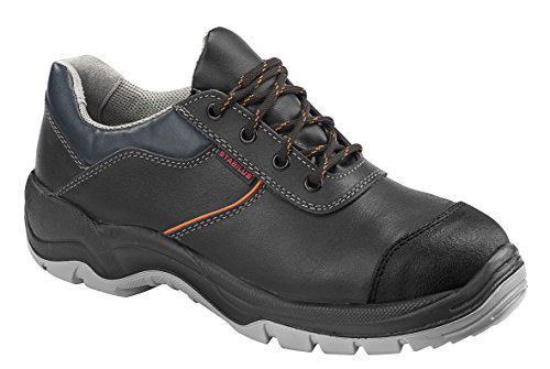 STABILUS Herren Sicherheitsschuhe Kurt Low S3 BAU Stahlkappe, Zwischensohle rutschhemmend wasserabweisend Arbeitsschuhe (Schwarz-Orange, EU Schuhgrößensystem, Erwachsene, Herren, Numerisch, M, 41) von STABILUS
