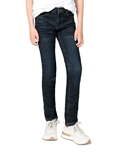 Staccato Jungen Jeans - elastischer Stretchstoff, weitenverstellbarer Innenbund, Straight Leg - Passform: Slim Fit, Farbe: Blue Denim, Größe: 164 von Staccato