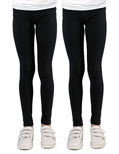 Leggings Mädchen Doppelpack - Blickdicht, elastisch, strapazierfähig, bequem, vielseitig kombinierbar - Schwarz, Größe 104/110 von Staccato