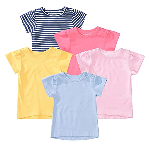 T-Shirt Baby Mädchen 5er-Set - Bio-Baumwolle, Organic Cotton, super weich und bequem - Bunt, Größe 62/68 von Staccato