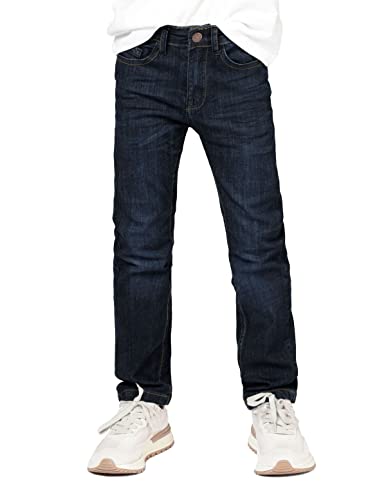 Staccato Jungen Jeans - Straight Leg, weitenverstellbarer Bund, Hakenverschluss, elastisch - Passform: Slim Fit, Farbe: Blue Denim (104, Blue Denim) von Staccato