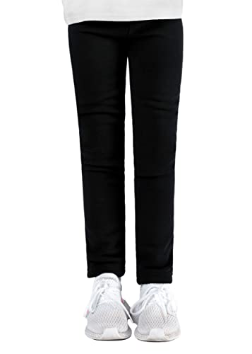 Staccato Mädchen Thermoleggings unifarben - gefüttert, elastisch, wärmend, kuschelig weiche Winterleggings für Kinder und Kleinkinder (176, Black) von Staccato