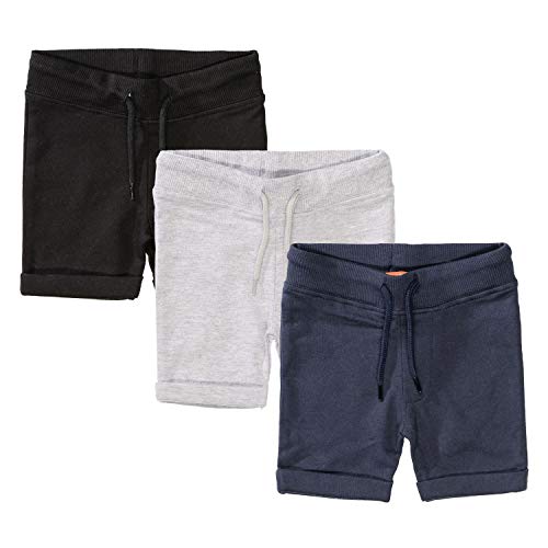 Sweatshorts Jungen 3er Pack - Bio-Baumwolle, Organic Cotton, bequem, weich, ideal für sommerliche Tage - Farben: Grau, Blau, Schwarz, Größe: 50/56 von Staccato