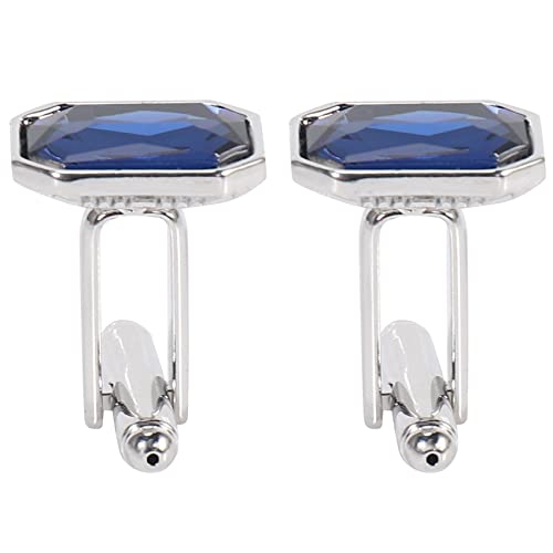 Staccatory 1 Paar -buntes Glas Manschettenknoepfe Manschette Links Frauen Maenner Kleid Business Hochzeit Manschettenknoepfe Geschenk vorhanden (blau) von Staccatory