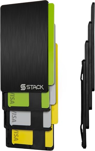 Stack Geldbörse für Herren – Modulare, schlanke RFID-blockierende Vordertasche, minimalistische Brieftasche und Kartenetui für sofortigen Kartenzugriff, Mattes Anthrazit-Titan, Schlanke von Stack