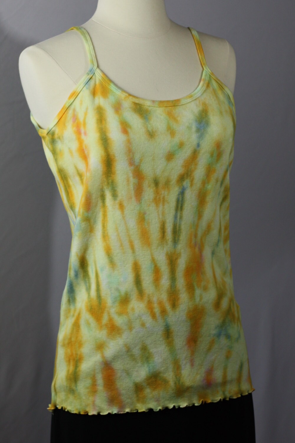 Pure Cotton Cami Es Ooak Handgefärbter Tragbarer Kunst Tank von StackARockRanch
