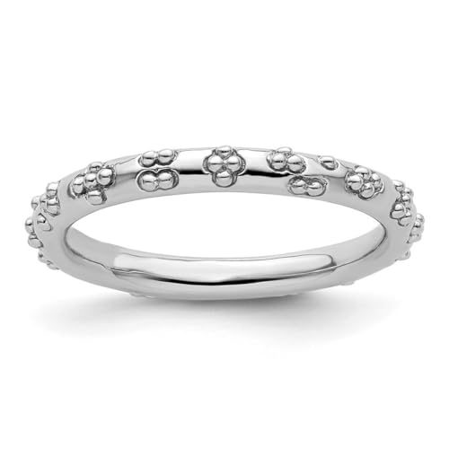Stackable Expressions Rhodium-Ring, strukturiert, 2,5 mm, 925er Sterlingsilber, Größe 5, Schmuck für Damen Stackable Expressions Rhodium-Ring, strukturiert, 2,5 mm, 925er Sterlingsilber, Größe 5, Schmuck für Damen von Stackable Expressions