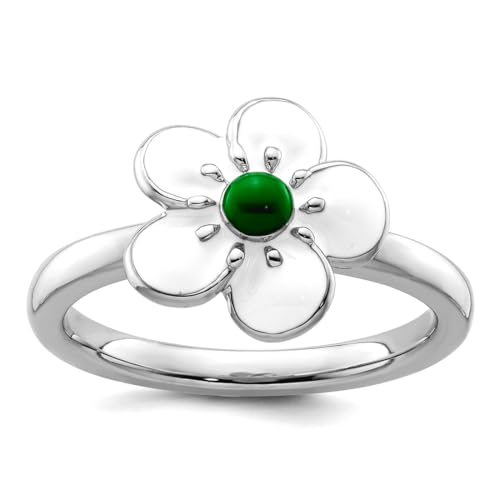 Stackable Expressions Weißdorn-Ring aus 925er Sterlingsilber, poliert, Größe 7, Schmuck für Damen von Stackable Expressions