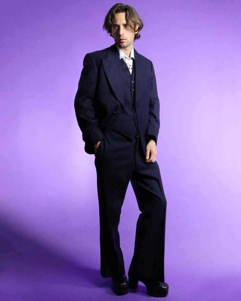 Vintage 1970S 3 Teiliger Nadelstreifen Anzug Geschneiderte Wolle von StacksVintageUK