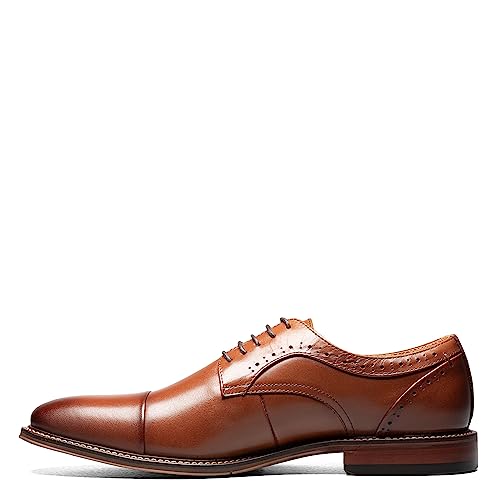 STACY ADAMS Maddox Herren Zehenkappe Oxford, Cognac, 49.5 EU von Stacy Adams