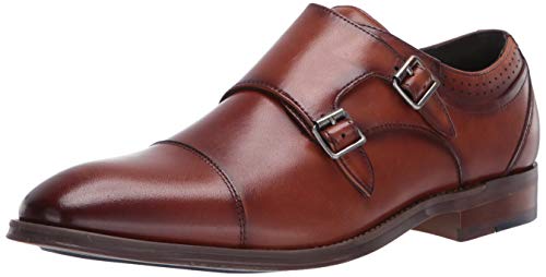 STACY ADAMS Herren Bayne Cap-Toe Double Monk Strap Mnch-Schnallenschuh, Cognac, 45.5 EU von Stacy Adams