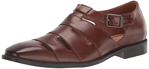 STACY ADAMS Herren Calderon City Flache Sandale, Cognac, 43 EU von Stacy Adams