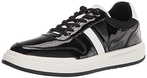 STACY ADAMS Herren Cashton Lace Up Sneaker, Schwarz Lack, 45 EU von Stacy Adams