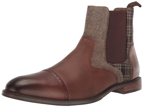 STACY ADAMS Herren Finney Boot mit Zehenkappe Chelsea-Stiefel, Braun Multi, 49 EU von Stacy Adams