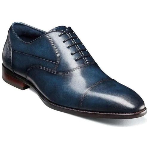 STACY ADAMS Herren Kallum Cap Toe Oxford, Marineblau, 9 Wide von Stacy Adams