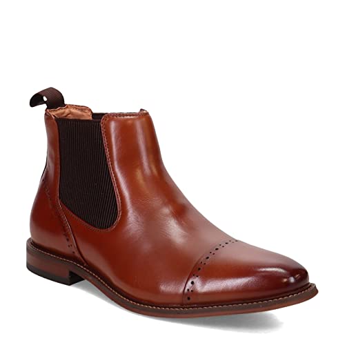 STACY ADAMS Maury Chelsea-Stiefel für Herren, Zehenkappe, Cognac, 49.5 EU von Stacy Adams