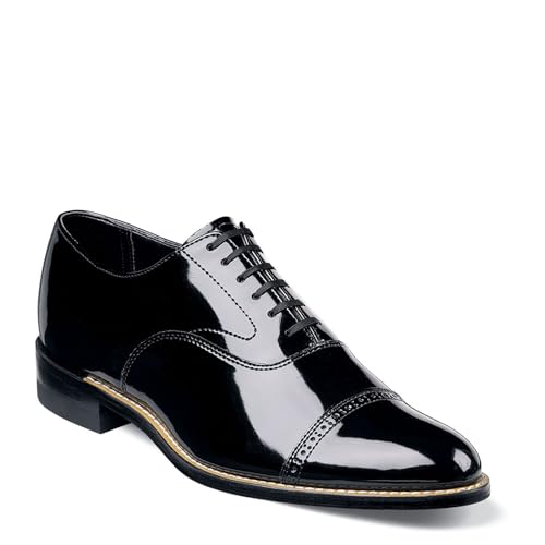 Stacy Adams Concorde Patent Black Patent 10 3E Poromeric von Stacy Adams
