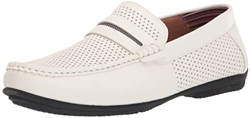 STACY ADAMS Herren Corby Fahrer-Slipper, Weiss/opulenter Garten, 42 EU von Stacy Adams