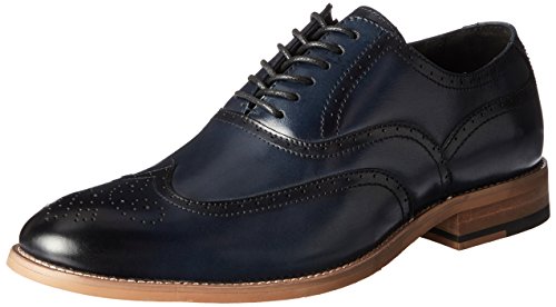 Stacy Adams Herren Dunbar-Wingtip Oxford, Blau (Indigo), 45.5 EU von Stacy Adams