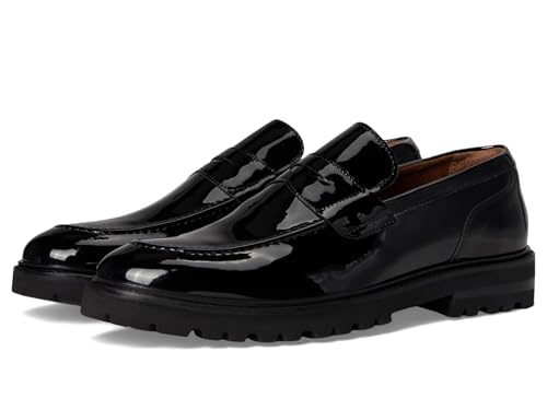 Stacy Adams Herren Hazelton Penny Slip on Collegeschuh (Loafer), Schwarz Lack, 42.5 EU von Stacy Adams