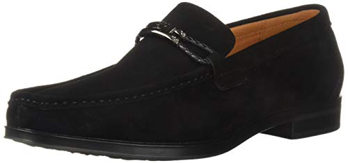 STACY ADAMS Herren Neville Moc-Toe Slip-on Penny Loafer, Schwarzes Wildleder, 48 EU Weit von Stacy Adams