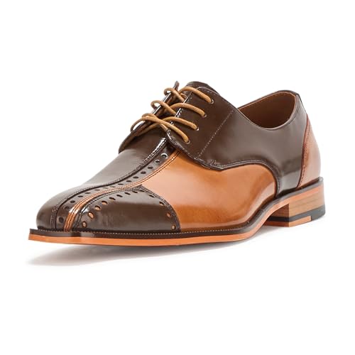 Stacy Adams Herren Palmento Cap Toe Oxford, Braun Multi, 48.5 EU von Stacy Adams