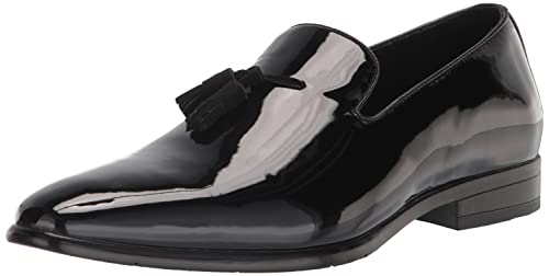 STACY ADAMS Herren Phoenix Quaste Slipper, Schwarz Lack, 42 EU von Stacy Adams